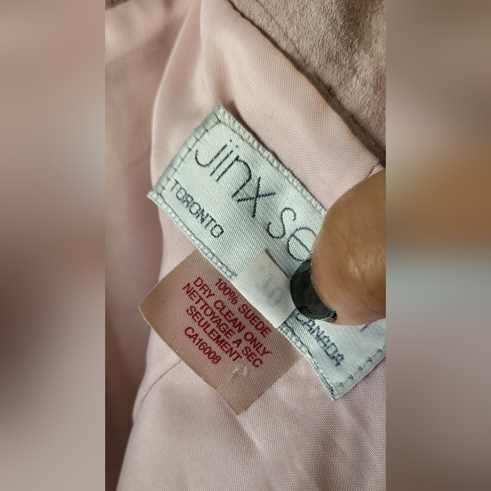 Vintage 80's Suede • Jinx Senior Toronto Canada • Rose Pink Maxi Sk… - Picture 8 of 9